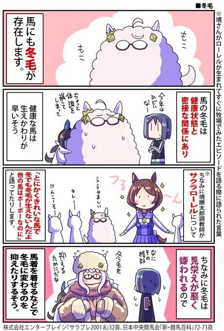 お馬さんの冬毛のお話  #ウマ娘