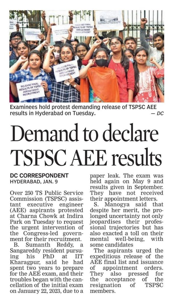Vishalkt74's tweet photo. @Bhatti_Mallu
@UttamINC
@TelanganaCMO
@Min_SridharBabu
@OffDSB
@seethakkaMLA
@INCTelangana
@TSPSCofficial
@TelanganaCS
గౌరవనీయులు అయినా శ్రీ @revanth_anumula గారు MP ఎలక్షన్ కోడ్ రాకముందు TSPSC సభ్యులను నియమించి TSPSC AEE అభ్యర్థులను మీ ప్రభుత్వంలో నియమించగలరు అని మా విన్నపం . https://t.co/A5zH4UY0uv