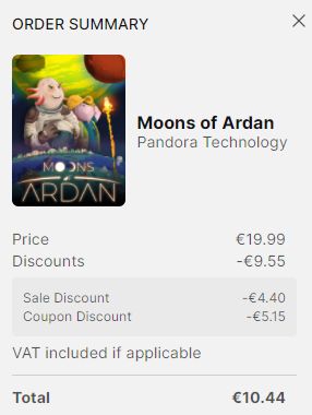 MoonsOfArdan's tweet photo. Hurry, time is running out to get your hands on #MoonsOfArdan at a discounted price of approximately 10β¬/$ via the @EpicGames #Coupon.
https://t.co/gjxsfrZd4a
Don't let this limited-time opportunity slip away.
Grab it now before it's gone! https://t.co/dt7S25oOdr