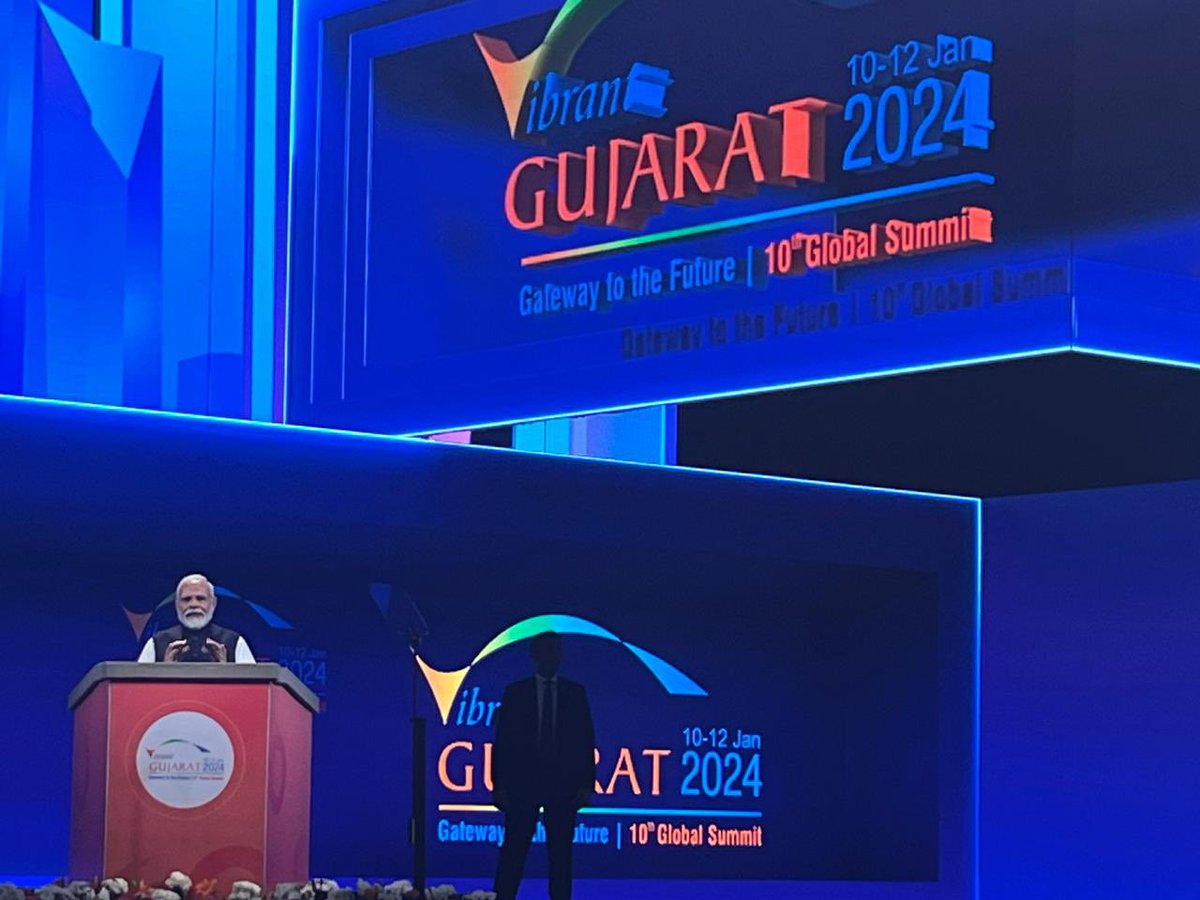 Great to have a ringside seat for Prime Minister <a href="/narendramodi/">Narendra Modi</a>’s opening of <a href="/VibrantGujarat/">Vibrant Gujarat</a>. Modi ji’s dreams for #Gujarat after 10 years have gone global! 
#VibrantGujarat <a href="/PMOIndia/">PMO India</a> <a href="/CMOGuj/">CMO Gujarat</a> <a href="/PiyushGoyal/">Piyush Goyal</a> <a href="/investindia/">Invest India</a> <a href="/AusCG_Mumbai/">Australian Consulate General, Mumbai</a>