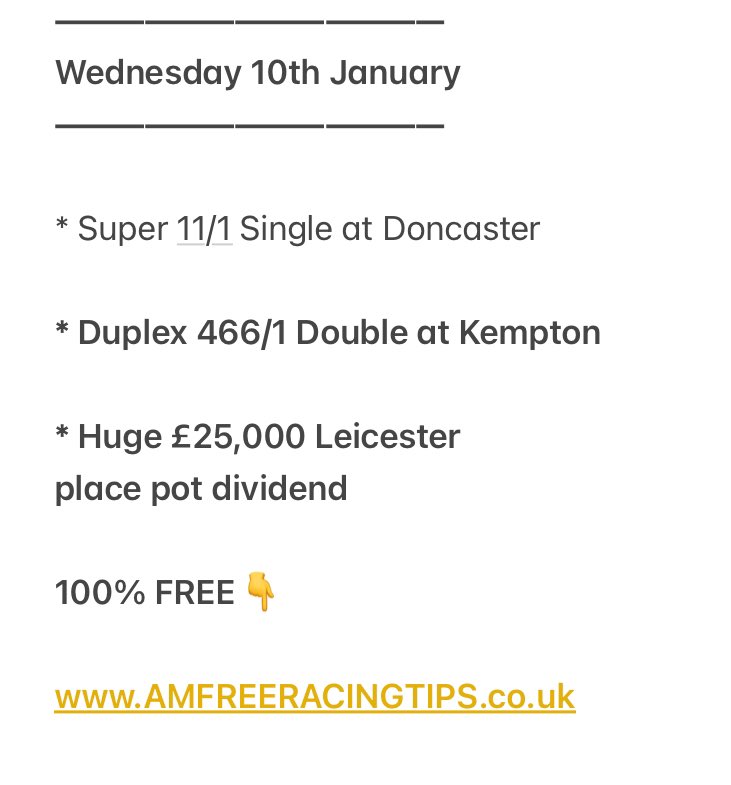 🐎 FREE Horse Racing Tips | Weds 10th Jan 2024 #horseracingsnew #horseracingtips #Doncasterraces