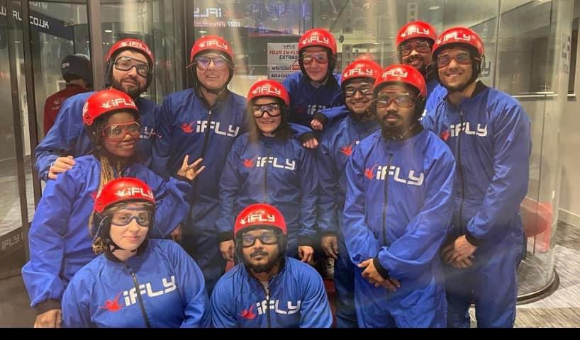 Dauntle554eva's tweet image. …#ifly with the @PizzaExpress team #pizzaexpressO2 #NorthGreenwich …So much fun 😁💛