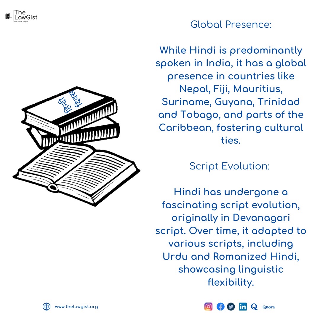 thelawgist's tweet image. The pride of our language, the celebration of Hindi! 
On this #HindiDiwas, let&apos;s come together to remember our mother tongue. 
Jai Hindi! #Hindi #LanguagePride #LanguageDay  #MotherTongue #Pride #RichLanguage #WorldHindiDay #TheLawGist #Law #GlobalHindiCelebration