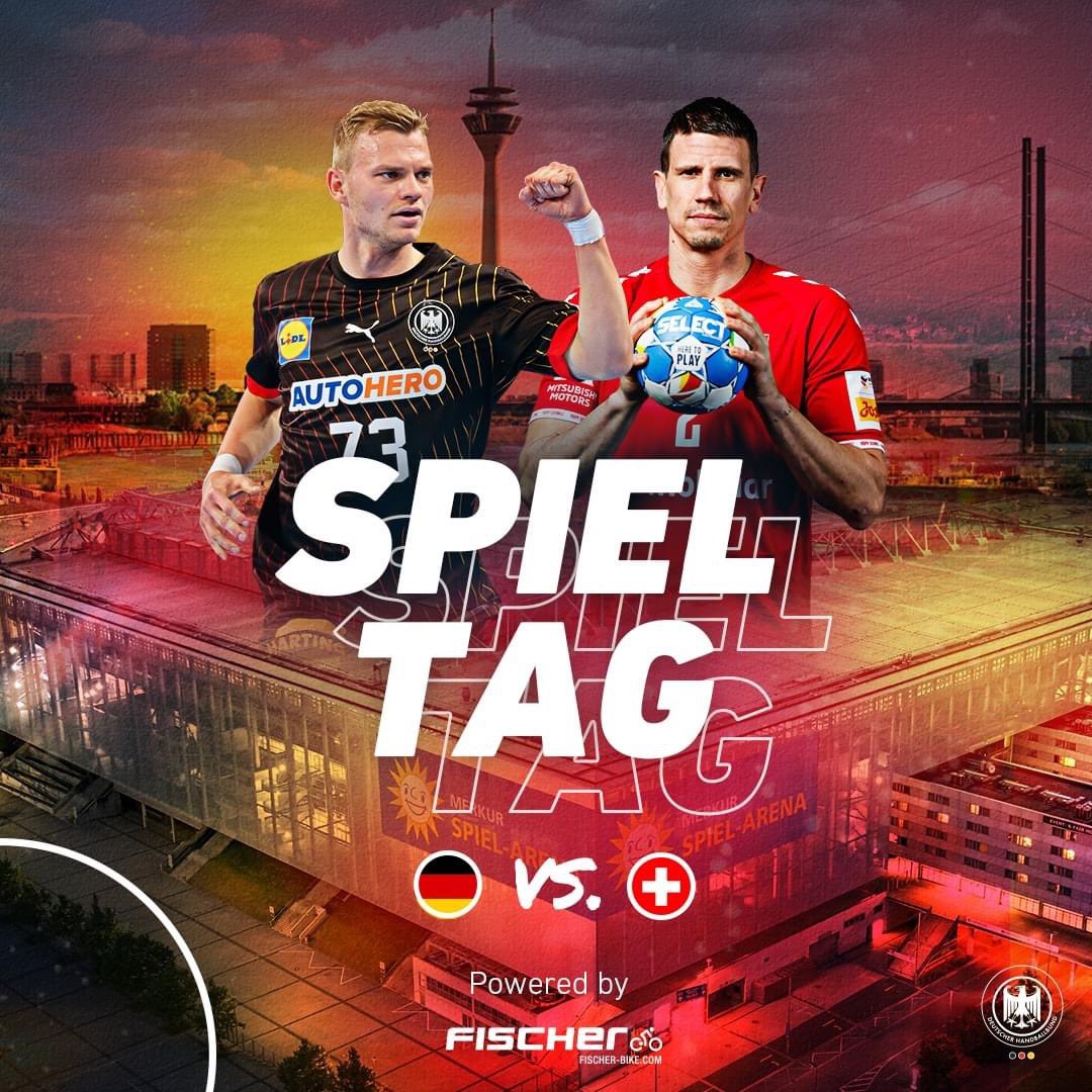 Auf geht’s. Let’s go 🇩🇪✊🏼 🚨 Spieltag 🚨 🏆 EM 2024 🆚 Schweiz 🇨🇭 🏟 Düsseldorf ⏰ 20:45 Uhr 📺 ZDF Sport & Dyn Handball 📲 #GERSUI #HERETOPLAY #EHFEuro2024