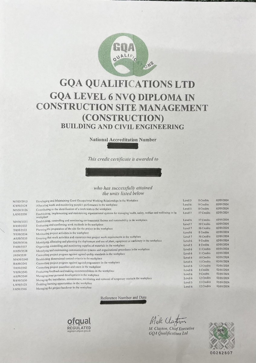 Great start to the new year with 5 key team members achieving  their NVQ Level 6 in Construction Site Management.  Congratulations 👏  <a href="/3BTraining/">3B Training</a>  #sgce #civilengineering #loveconstruction