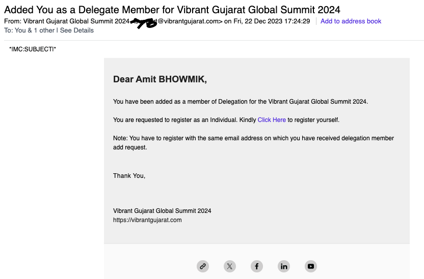 AbDelivers's tweet photo. Privilege to be part of @VibrantGujarat 
Upbeat to see the offerings and vision of @narendramodi @CMOGuj #VibrantGujaratGlobalSummit2024 #VibrantGujaratGlobalSummit 
#modigovernment 
#IndiaRisingTogether 
#entrepreneurs 
#BusinessOpportunities https://t.co/ZvTuwBW3YH