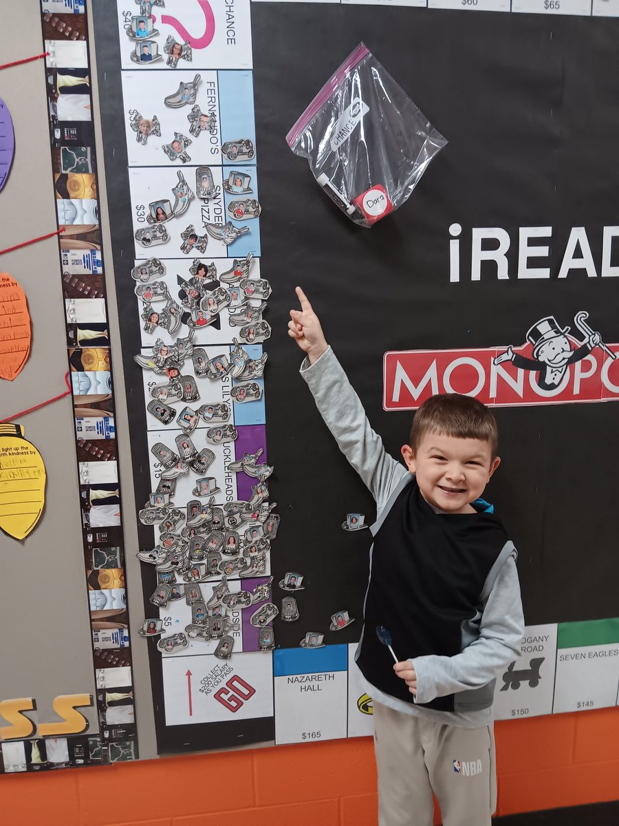 OLittleKnights's tweet photo. We're movin' on up...on the i-Ready Monopoly board! Congratulations, readers! #OtsegoKnights https://t.co/tHJwPb8c37