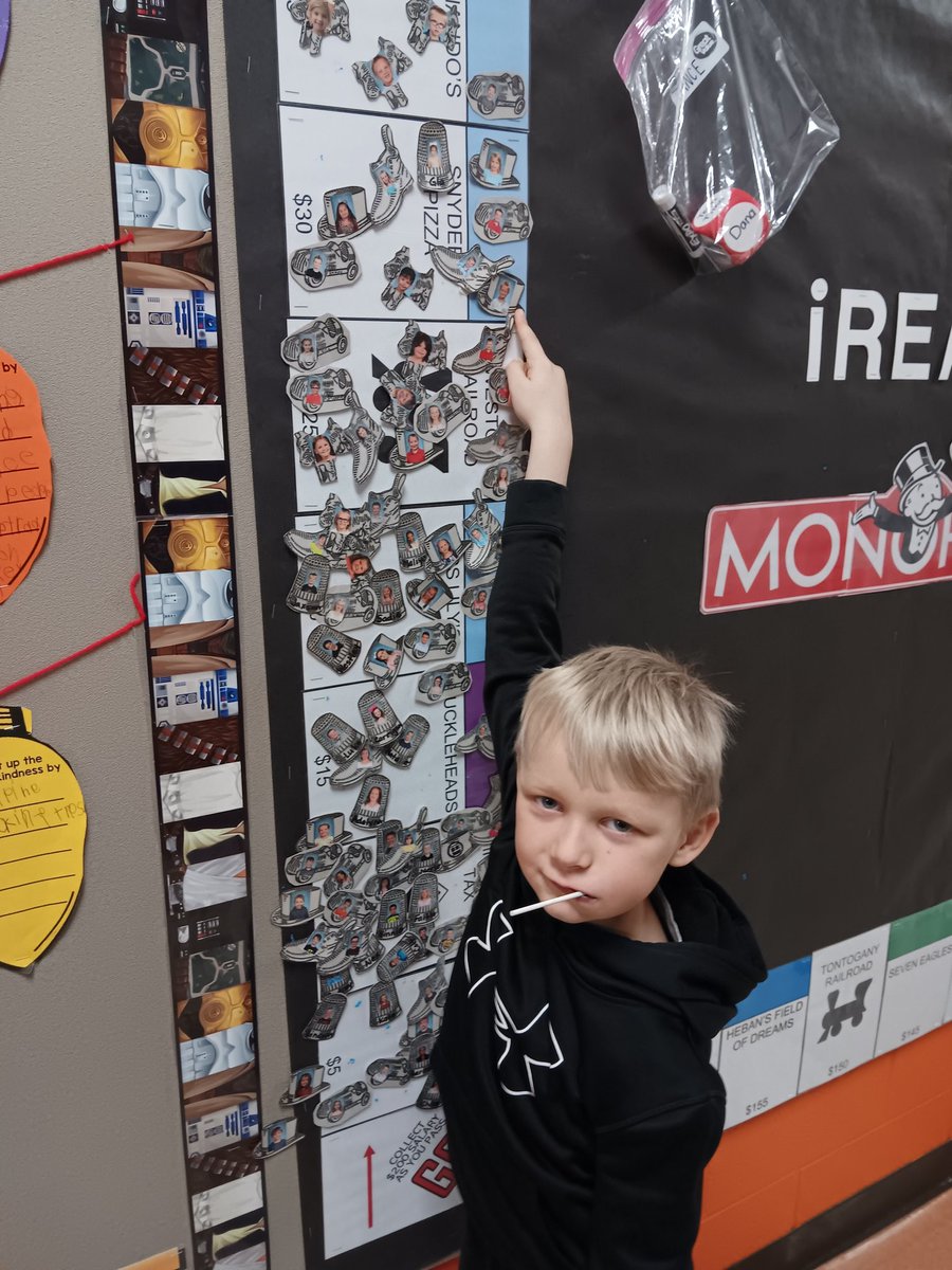 OLittleKnights's tweet photo. We're movin' on up...on the i-Ready Monopoly board! Congratulations, readers! #OtsegoKnights https://t.co/tHJwPb8c37