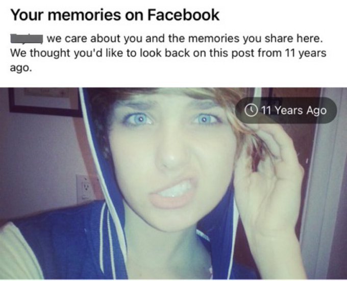 Loooove Facebook reminding me of the time I posted this on Facebook in middle school so all the girls