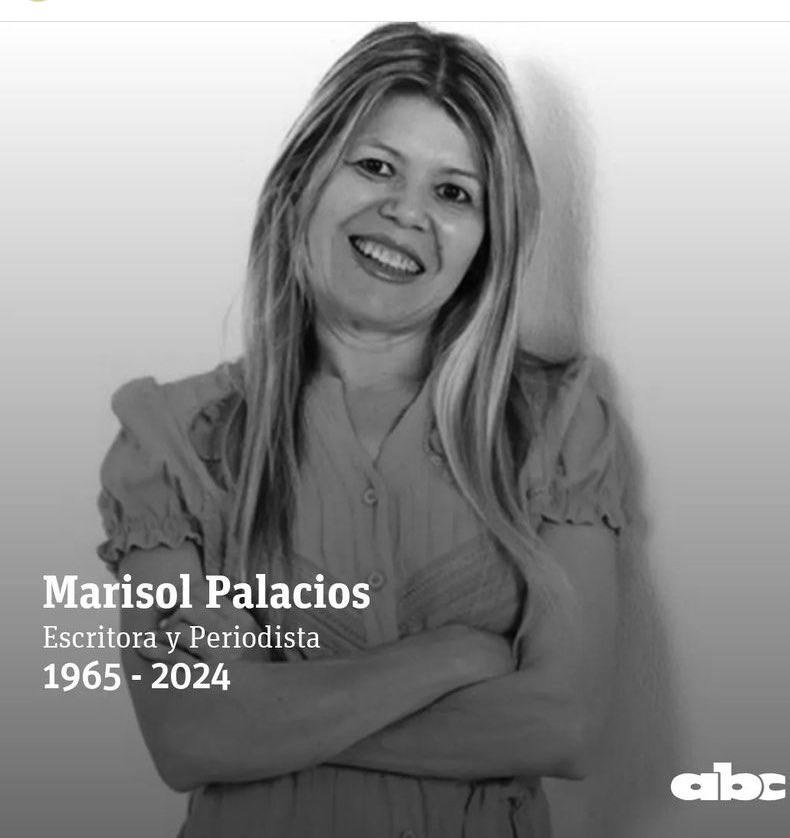 UNAcomunicapy's tweet photo. La Carrera de Ciencias de la Comunicación de la Facultad de Filosofía de la UNA comparte con profundo dolor el fallecimiento de su egresada Marisol Palacios, periodista del diario ABC Color. Sentidos pésames a fliares, colegas y amigos. https://t.co/hRr7tSxcKj