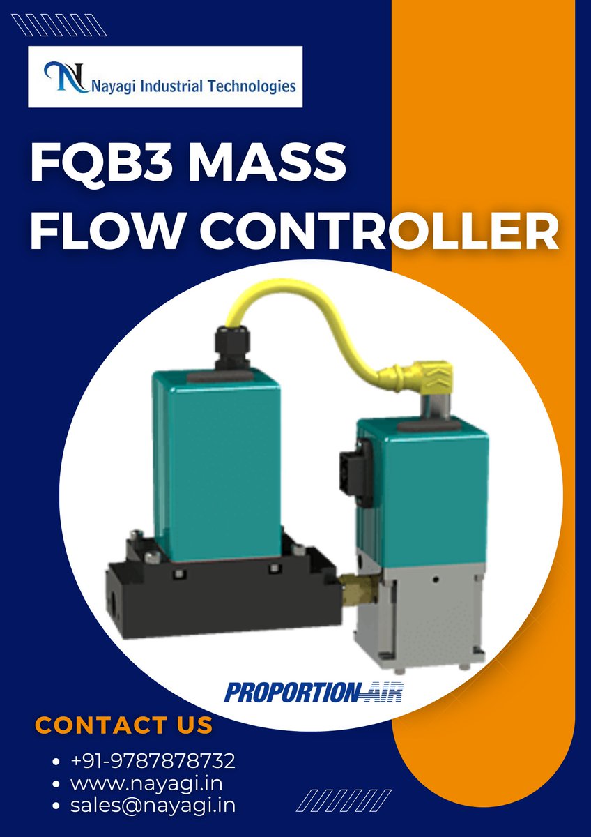 NayagiIndustry's tweet photo. The FQB3 is an electronic mass flow controller that incorporates an integral mechanical flow amplifier to produce flow rates up to 30 SCFM.
#industrialproducts #supplier #authorizeddistributor #proportionair #massflowcontrollers #industrialequipments #Bangalore #NayagiIndustrial https://t.co/M7rmFgPPPe