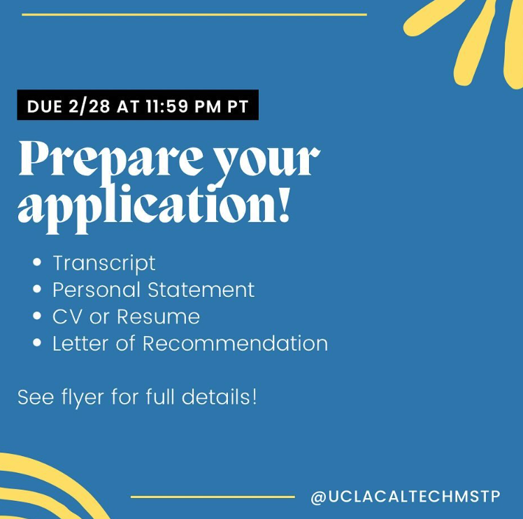 Breaking my twitter fast for my annual plug of the @uclacaltechmstp Richard Morgan Undergraduate Summer Fellowship - an awesome opportunity for URiM students to be supported in their pursuit of careers in academic medicine.