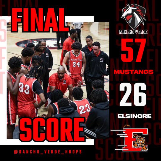RanchoVHoops's tweet photo. The 〽️ustangs improve to 18-2 and stay unbeaten in Ivy league play (2-0) with a 57-26 victory over Elsinore. Three 〽️ustangs scored in double figures. @jermainejr0 led all scores with 21pts and also had 6 steals, @am4nni chipped in 13pts &amp; @2wayhooper added 12pts 5rebs &amp; 4ast. https://t.co/Xlfdl4RRc5