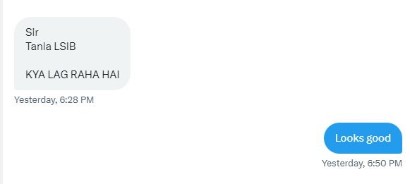 AnkurPatel59's tweet photo. Received this msg on X yesterday.
never thought a Small video would Give People a Trading System.
#LSIB https://t.co/wiHbBogspN