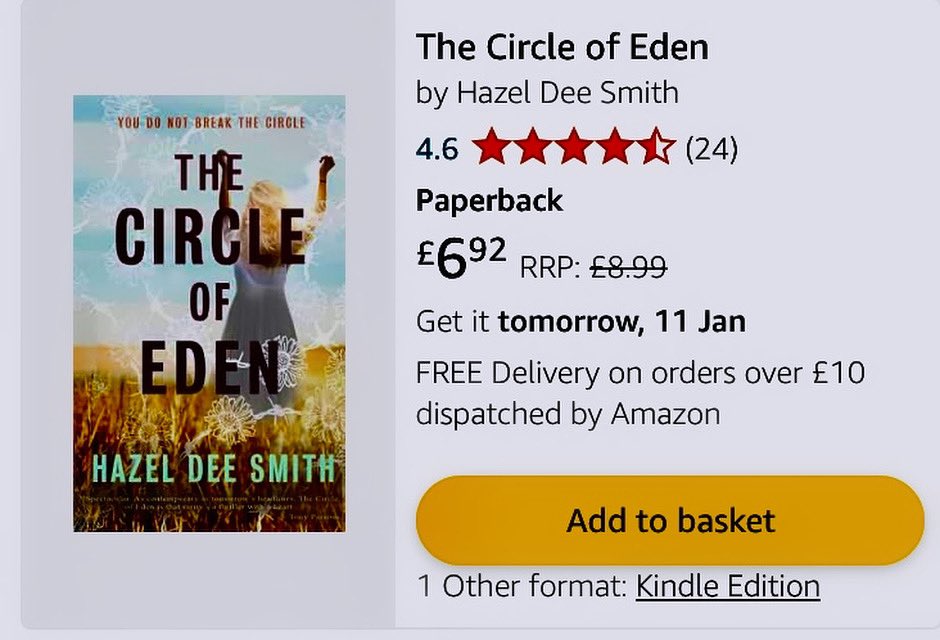 Further reduction from @AmazonUK @amazon  ❤️ #indieauthor #amwritingfiction #thecircleofeden #WriterCommunity #thrillerfiction #thrillerbooks