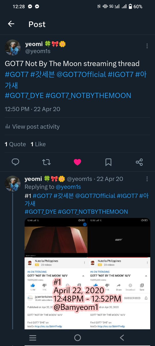 yeom1s's tweet photo. @SsoKimSsoKwak lapag ko mga voting and streaming proofs ko nalang as a proof of being an ahgase hehe thank you for this sana mapili <3 https://t.co/8GCTOWy1QD