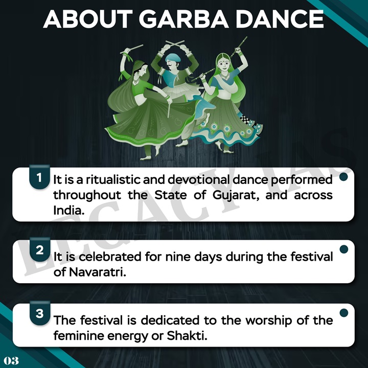 Legacy_ias's tweet photo. USESCO Intangible Cultural Heritage - Garba Dance Gujarat !!
#Garba #garbadance #culturalheritage #festival #navaratri #USESCO #ICH #gujarat #UPSC #Legacyias https://t.co/0T7HbrYS8w