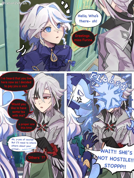 Her minions and their blood-thirsty behavior 

#ArleFuri #arlecchino #Furina  #原神 