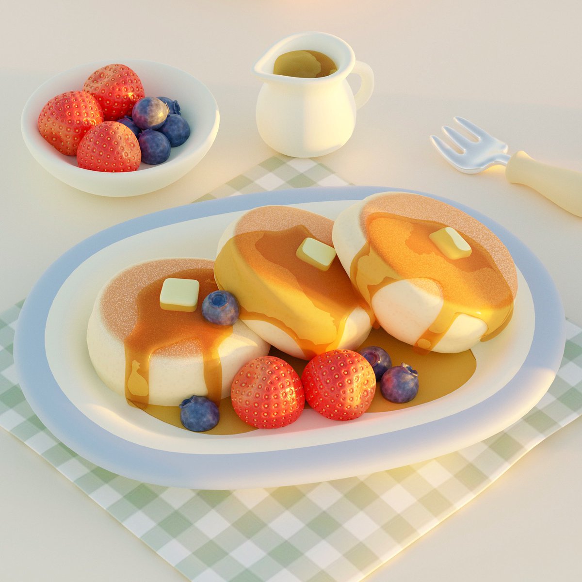 Hi #PortfolioDay!

I’m Tran and here are some of my 3D food art 🍞✨

#3d #b3d #blender3d