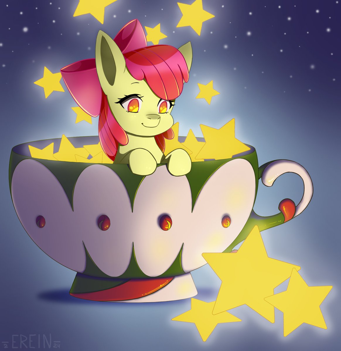 EreinPack's tweet photo. A little miracle in a Christmas cup
✨🍎✨
#mlp #pony #mylittlepony #art #digital #apple_bloom https://t.co/r5ArHdi66p