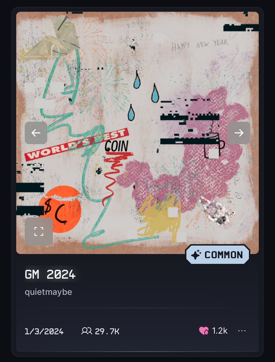 quietmaybe's tweet photo. My common @drip_haus piece from last weeks drop has over 1k likes 🔥👀

Grateful for everyone who’s subscribed to my channel and shared my work! https://t.co/OWsKpv72VG