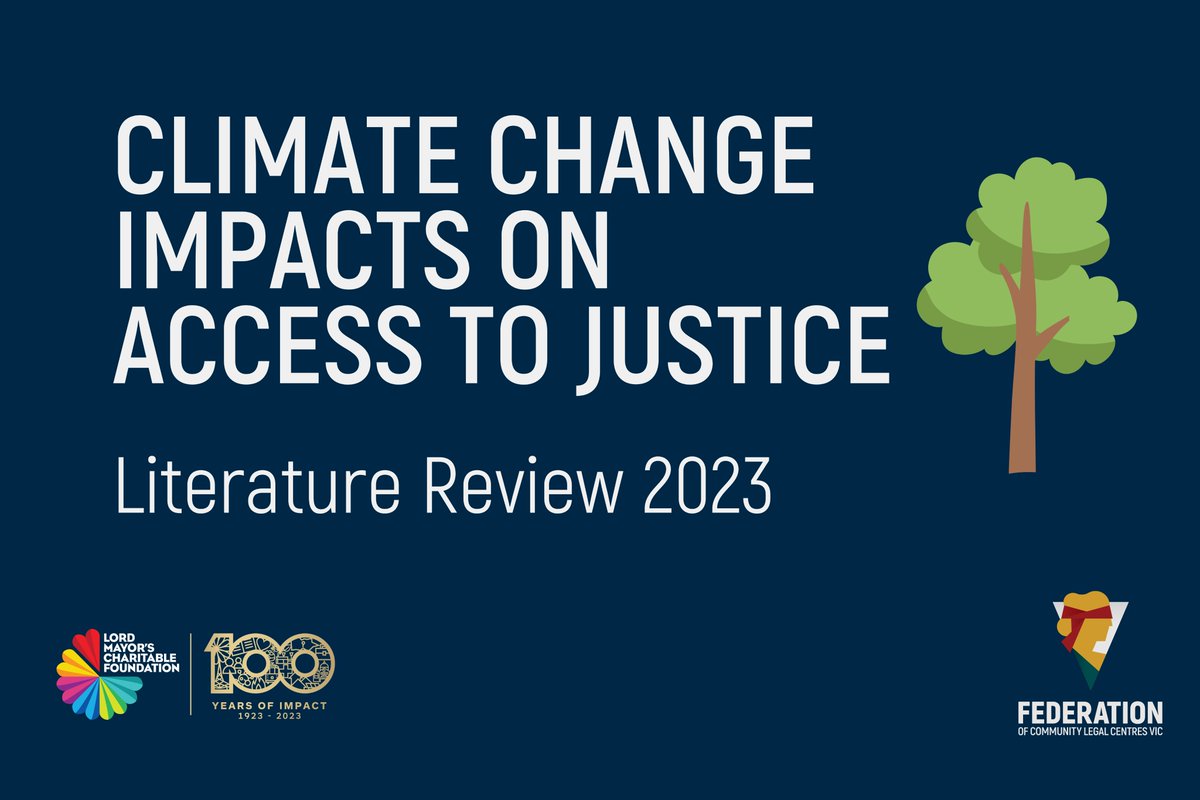 1/2 The Federation’s Climate Justice Support Unit is researching the impacts of climate change on access to justice as Community Legal Centres are on the frontline of climate &amp; disaster justice. Read the Literature Review here: shorturl.at/DFJO8