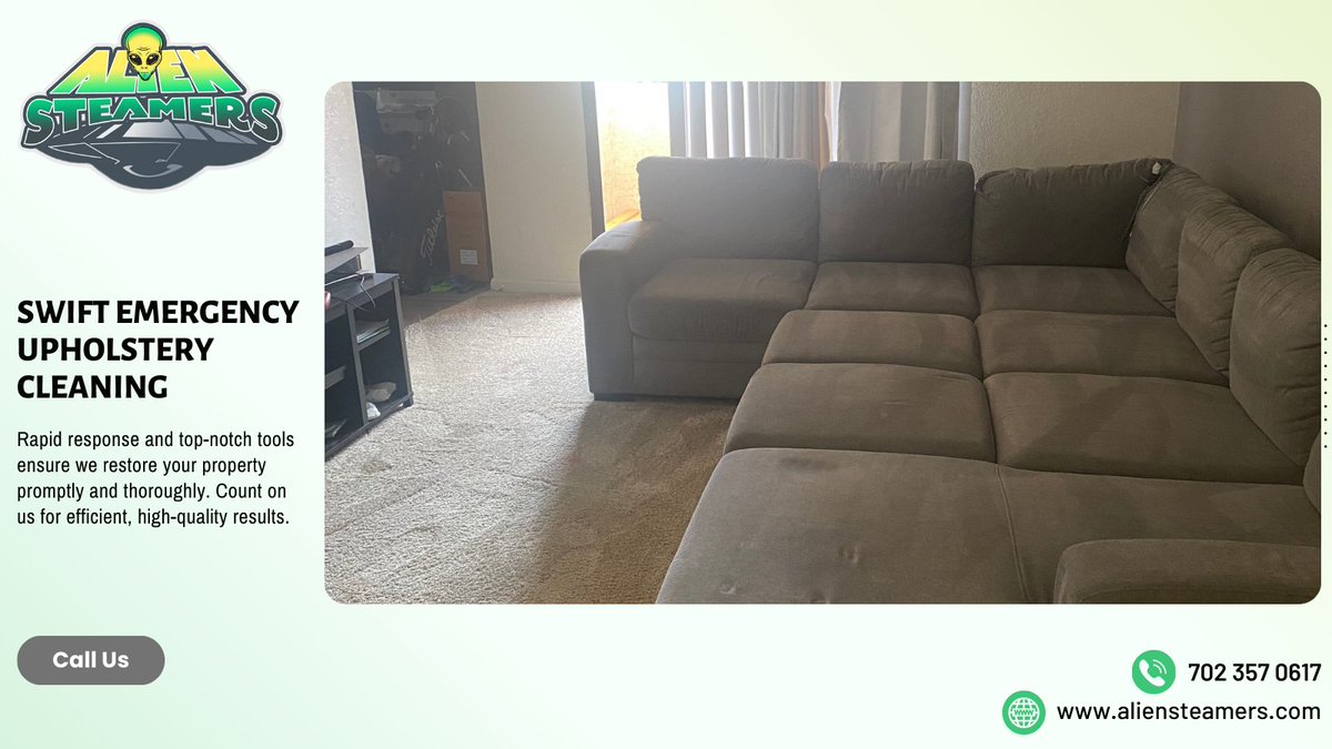 AlienSteamers's tweet image. Accidents happen, but stains don't have to stick around! Our Swift Emergency Upholstery Cleaning service ensures a rapid response to restore your property promptly. 🚀

☎: 702-357-0617
🌐: aliensteamers.com/upholstery-cle…

#EmergencyCleaning #StainRemoval #aliensteamers