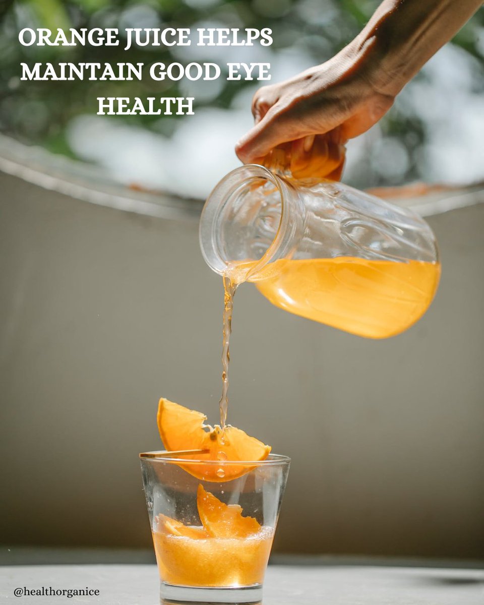 Orange juice helps maintain good eye health. #orange #orangejuice #orangenails #orangencreme #health #healthy #healthymeals #healthyfood #healthyfoodguide #organicjuice #lemonjuice #healthmaintain #juice #juicediet #aesthetic #eating @HealthOrganice