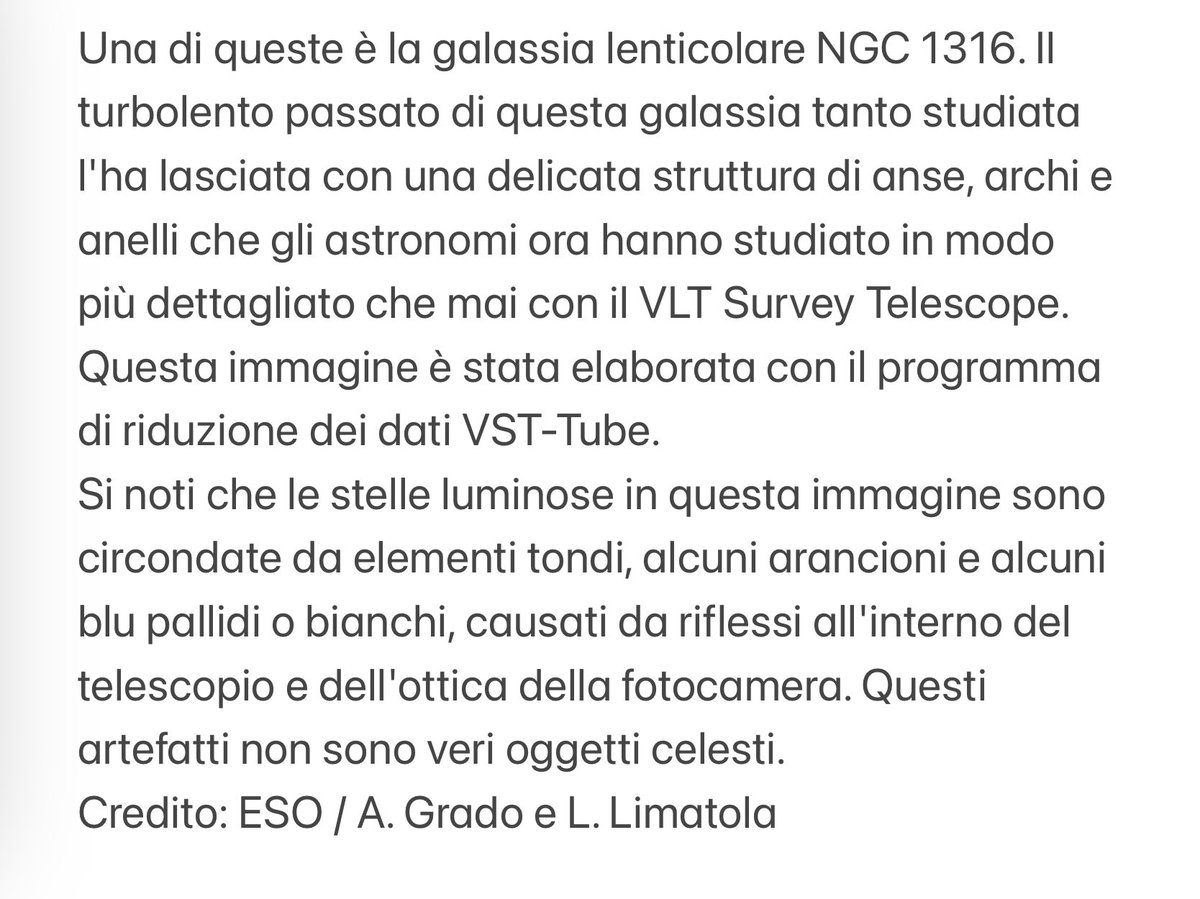 Cron_Silenzio's tweet photo. Rivelare i segreti galattici di #NGC1316
Innumerevoli galassie si contendono l'attenzione in questa immagine abbagliante dell'ammasso della #Fornace, alcune che appaiono solo come puntini di luce mentre altre dominano il primo piano. https://t.co/EtwToJV4mn