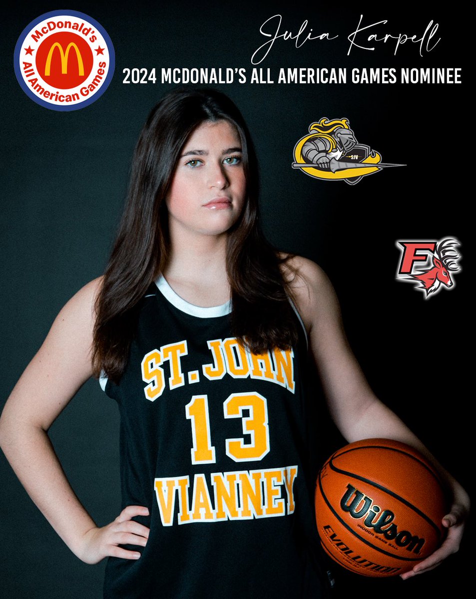 SJV Lady Lancers Basketball (@sjvladylancers) on Twitter photo Congrats to <a href="/JuliaKarpell/">Julia Karpell</a> on being nominated for the McDonald’s All American Games! We are so proud of you!! <a href="/sjvcoach/">Dawn Karpell</a> <a href="/SJVHS_Athletics/">Pat Smith</a> <a href="/SJVLancerNation/">Lancer Nation</a> <a href="/SJVHS/">Saint John Vianney High School</a> Congrats to <a href="/JuliaKarpell/">Julia Karpell</a> on being nominated for the McDonald’s All American Games! We are so proud of you!! <a href="/sjvcoach/">Dawn Karpell</a> <a href="/SJVHS_Athletics/">Pat Smith</a> <a href="/SJVLancerNation/">Lancer Nation</a> <a href="/SJVHS/">Saint John Vianney High School</a>