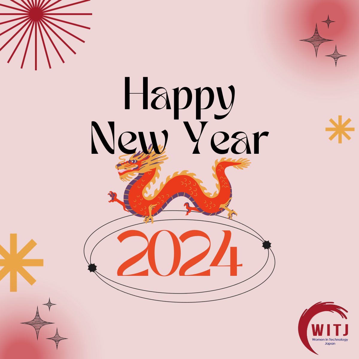 JpTechwomen's tweet photo. 遅ればせながら、明けましておめでとうございます！

今年は辰年🐉 中国ではドラゴンは、パワー、名誉、幸運と成功を象徴する縁起物。より良い年にするためにチーム一同邁進しますので今年もどうぞよろしくお願いします。

#WomeninTechnologyJapan #WITJ https://t.co/qDqLGL3zVN
