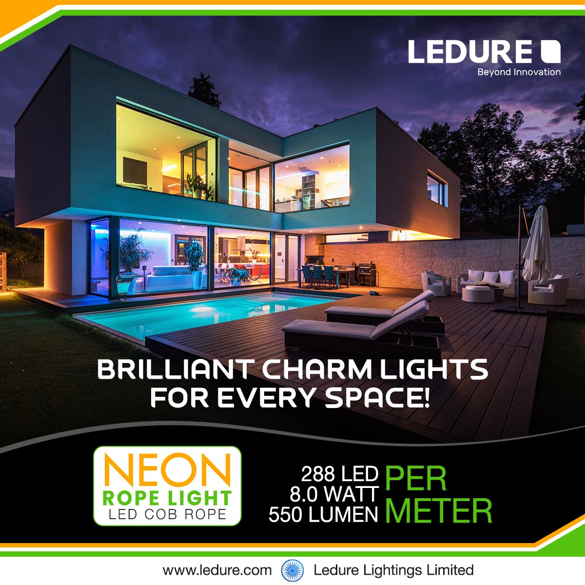 LEDURELIGHTINGS's tweet photo. Transform any #Space with the radiant #glow of our #NEON #Rope #lights #LED COB Rope! Illuminate your surroundings with 30 meters of multi-space lighting, enhanced by its waterproof and flexible design.
๐ย 1800116373 orย
๐งย info@ledure.com
#Myledure #NEON #lights #lightning https://t.co/lbDJAnGW7y