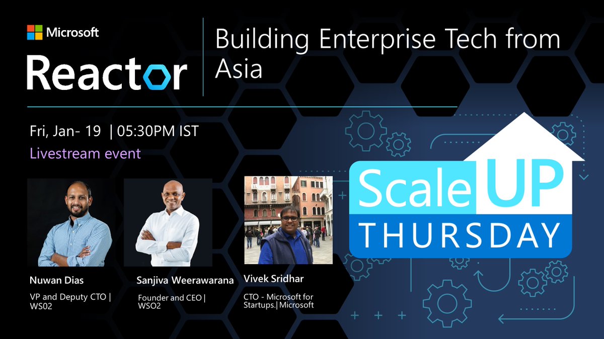wso2's tweet photo. Donโt miss the next #ScaleUpThursday episode with @vivek_sridhar. Tune in to listen to @nuwandias doing a walkthrough of @ChoreoDev โ our internal developer platform as a service -> https://t.co/qne4ItJH7Z https://t.co/GbNOtcoUGE