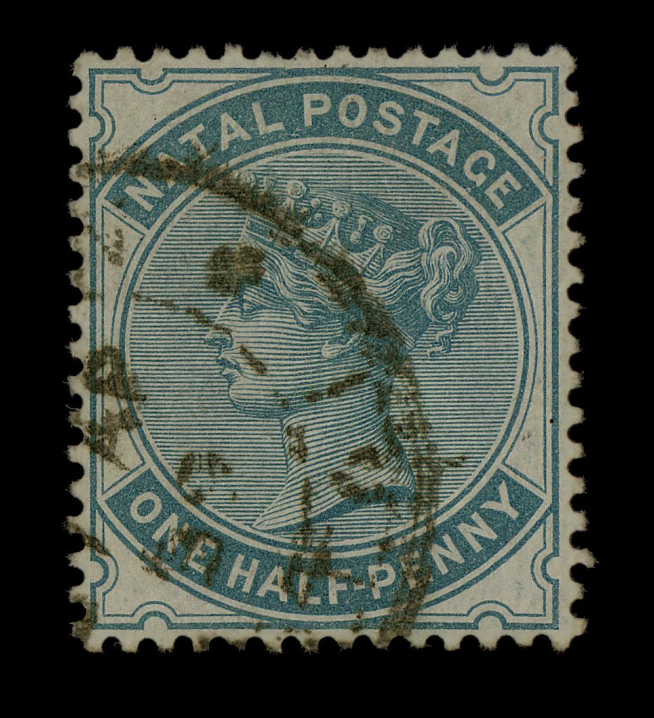 EPAthensbury's tweet photo. I finally got one. This arrived from the UK the other day.  I couldn't find one locally.  It's a difficult issue.

Natal, 1880, ½d in blue-green, and postmarked in April of 1889... https://t.co/3658LlF6eM