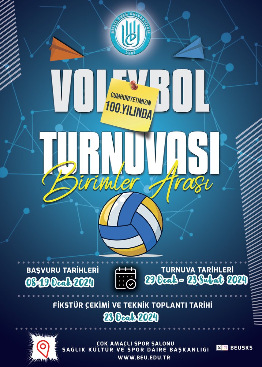 Birimler Arası Voleybol Turnuvası Başlıyor.