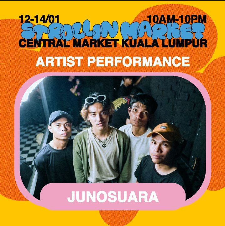 hello everyone, it's our first show of the year‼️ we're going to take a place on 14th of January / 5PM / Central Market, KL come by and lets get funky ❤️