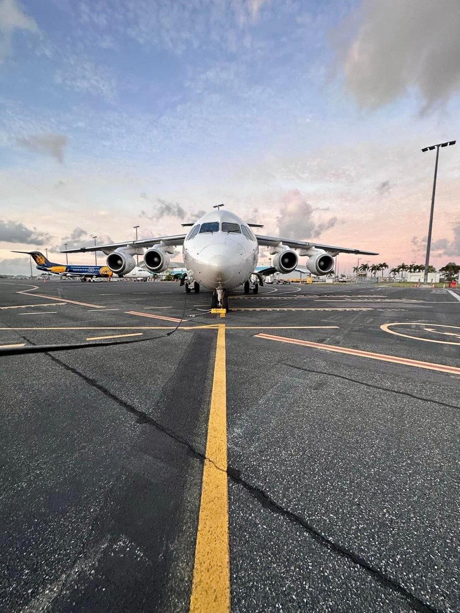 Early birds might be able to catch a glimpse of Qantas Freight (Pionair Australia operated) British Aerospace BAe 146-200QT VH-SFV at #Rockhampton and #Mackay Airports most weekday mornings as it flys freight up and down the coast from and back to Brisbane.