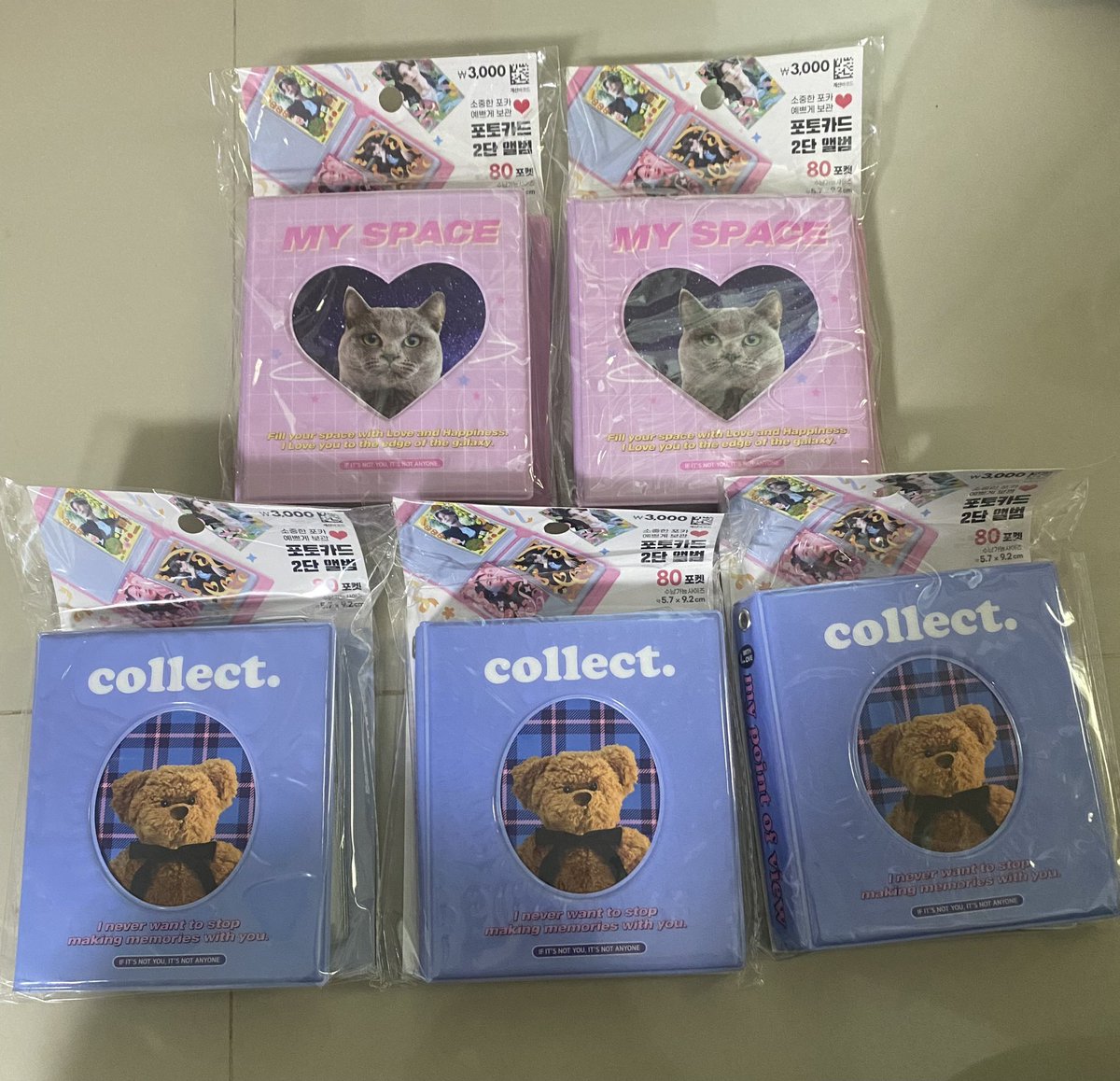 [พร้อมส่ง📍]
🧸collect book DAISO แบบเล่มใหญ่🧸

💖เล่มละ 130บาท รวมส่ง✨
แบบเติมไส้ได้/เติมไม่ได้🧼
🛍สั่งซื้อ dm ค่ะ

#ตลาดนัดแฟ้มการ์ด #แฟ้มสะสมการ์ด #collectbook #ไดโซะเกาหลี #หิ้วไดโซะ #DAISO #ตลาดนัดแฟ้มเก็บการ์ด