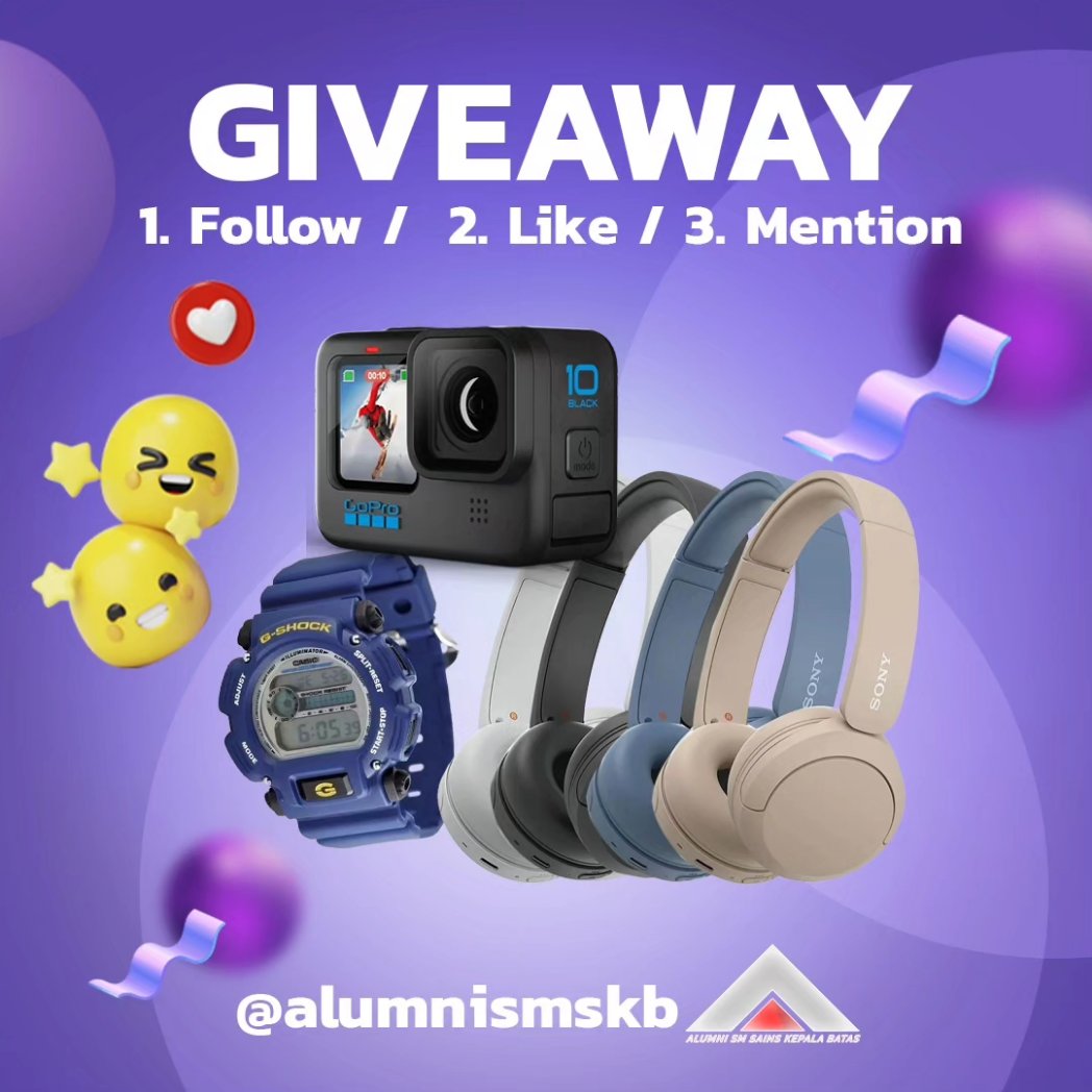 AlumniSMSKB's tweet photo. NAK MENANG GIVEAWAY? VISIT PROFILE INSTAGRAM ALUMNI SMSKB SEKARANG! 🎉

https://t.co/CwNeEkxBHN https://t.co/codBXYqZoU