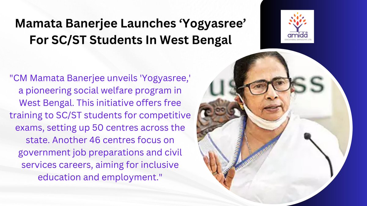 #MamataBanerjee #Yogyasree #WestBengal #SCSTStudents #SocialWelfare #EducationForAll #CompetitiveExams #GovernmentJobs #CivilServices #InclusiveEducation 
play.google.com/store/apps/det…