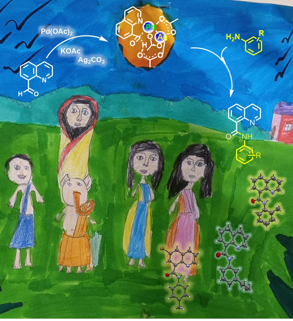 scghoshCSMCRI's tweet photo. 1stPublication of 2024 in J. Org. Chem, in this manuscript we have described a Pd(II)-catalyzed  direct coupling of quinoline-8-carbaldehydes with anilines or other aliphatic amine to afford a variety of quinoline-8-carboxamides https://t.co/aik6PYSQXs https://t.co/rfSylrDUPF