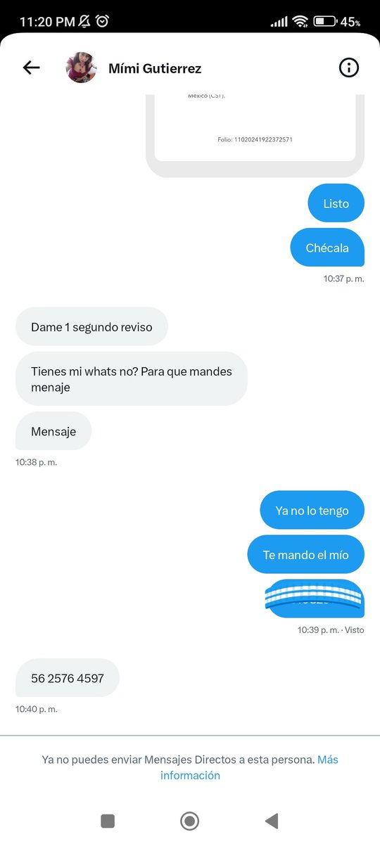 Estafadora le deposite y me bloqueó