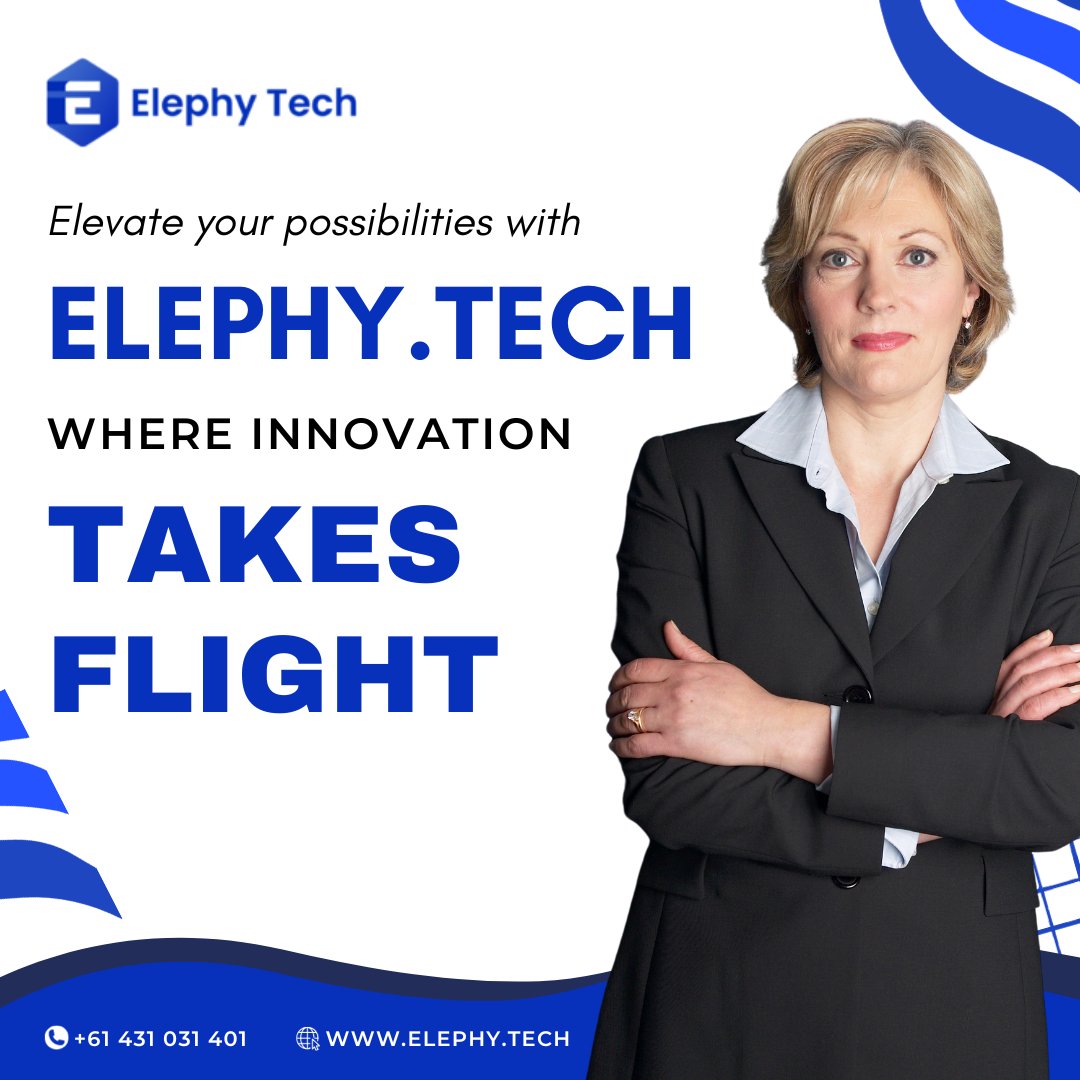 elephytech1's tweet photo. At https://t.co/8Diaf5qmGu, we're not just innovators; we're creators of possibilities. Join us on a journey where every idea takes flight! 

#elephytech #mobileapps #webdevelopment #enterpriseapplication #digitalmarketing #ecommercedevelopment #websitedesign #australia https://t.co/xhl8YzHrss