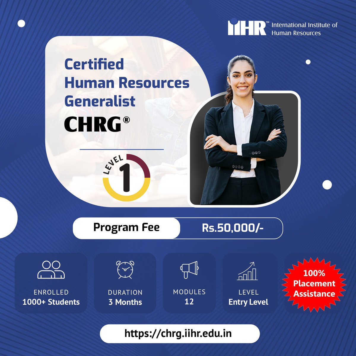 🌟 Elevate your career in HR! Join our Certified Human Resources Generalist program - 3 months of intensive training with 100% Placement Assistance. Visit chrg.iihr.edu.in or call/WhatsApp 703 703 4447. 🎓💼 #HRGeneralist  hrcourses #hrcertifications #iihr#hrtraining
