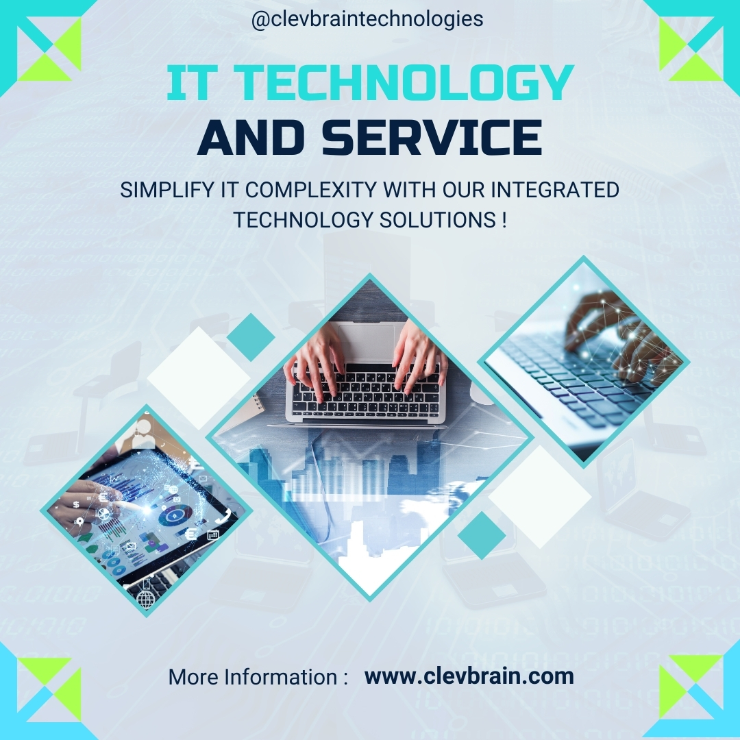 ClevbrainT40179's tweet photo. "Experience the future of IT with @clevbraintechnologies – where technology meets precision. 🚀💡 Elevate your business to new heights". 
For More Information - https://t.co/1zmPpB5P63
Contact No - +91 97370 39824
#itservices
#itsolutions
#webdevelopment 
#clevbraintechnologies https://t.co/mTE12UpE1o