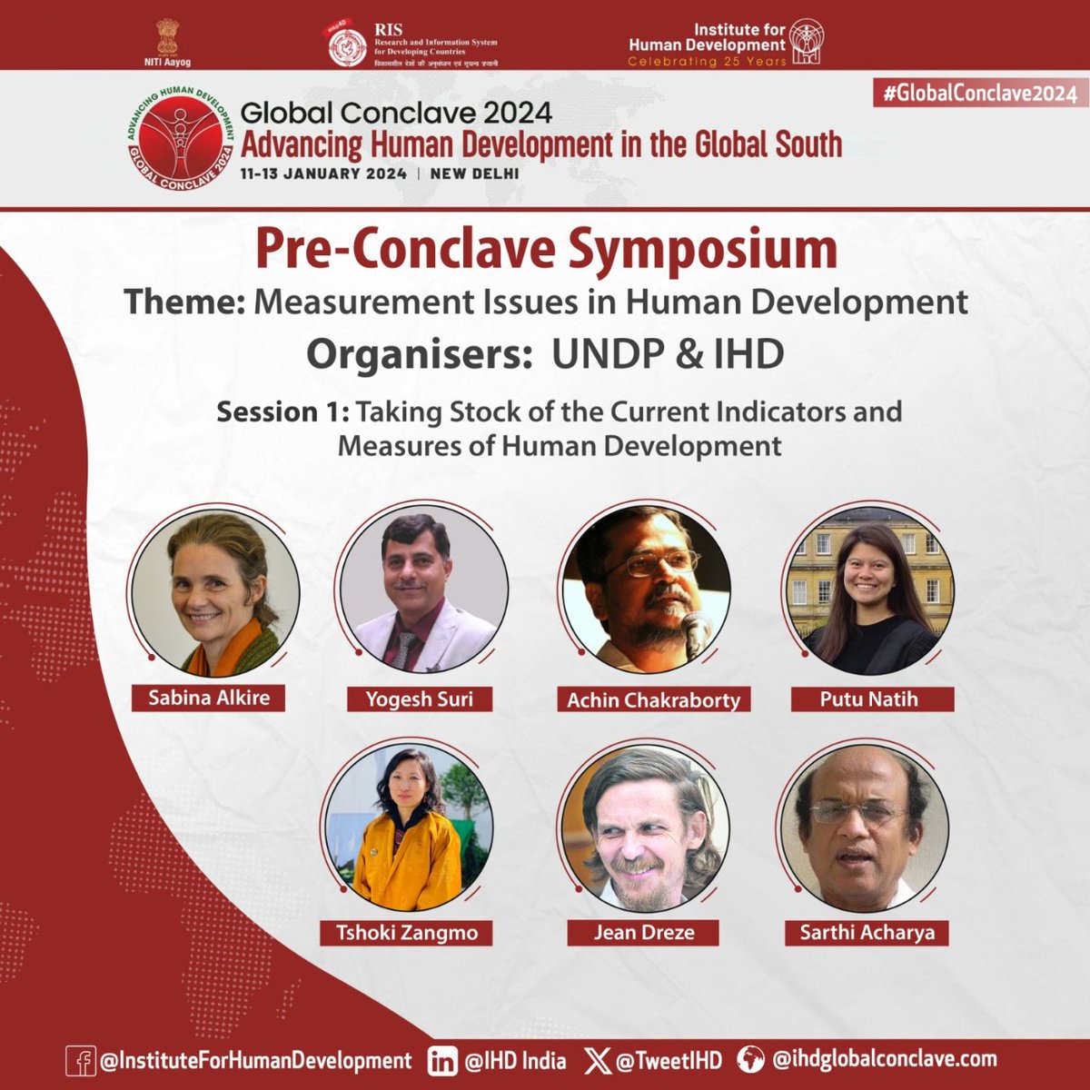 Advancing Human Development in the South Global- A pertinent discourse on the idea of Measurement Issues in Human Development. Watch Live:- youtube.com/live/NGQ388beM… #GlobalConclave2024 #IHD25Years #IHDIndia #Unindia #Undp #UN