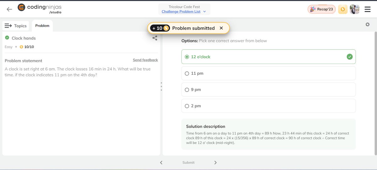 Coder_Shelby_7's tweet photo. Completed #Day7 from #24DaysOfCode - 𝐓𝐫𝐢𝐜𝐨𝐥𝐨𝐮𝐫 𝐂𝐨𝐝𝐞 𝐅𝐞𝐬𝐭 _ @CodingNinjasOff
Excited to grap some good practise over technical knowledge ....         

#buildinpublic #ProblemSolving #100daysofcodechallenge https://t.co/1Ar9O0TVmB