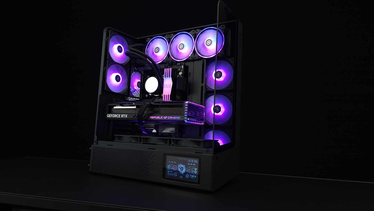 XPG_Global's tweet photo. INVADER X PRO build by @GGFevent!
Enjoy the bezel-less panorama 3D curved aesthetic in this impressive build.
#XPG #CES #INVADERX #INVADERXPRO #PCDIY #pcbuild #PCMR https://t.co/nbYLMiEsKn