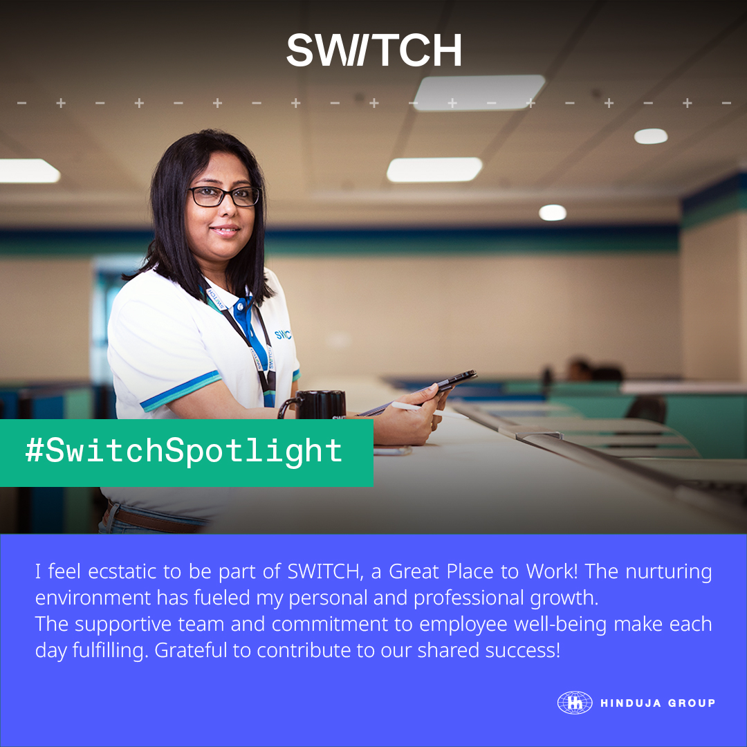 switchmobilitye's tweet photo. This month, the #switchspotlight is on Ms. Lavenya Lakshmi, and she shares her happy moments at SWITCH, a Great Place to Work. 

#SwitchMobility #MoveBetter #MoveBetterWithSwitch #EV #EVBus #Technology #ElectricVehicle #EVMobility #Sustainability https://t.co/IWnl9MryeJ