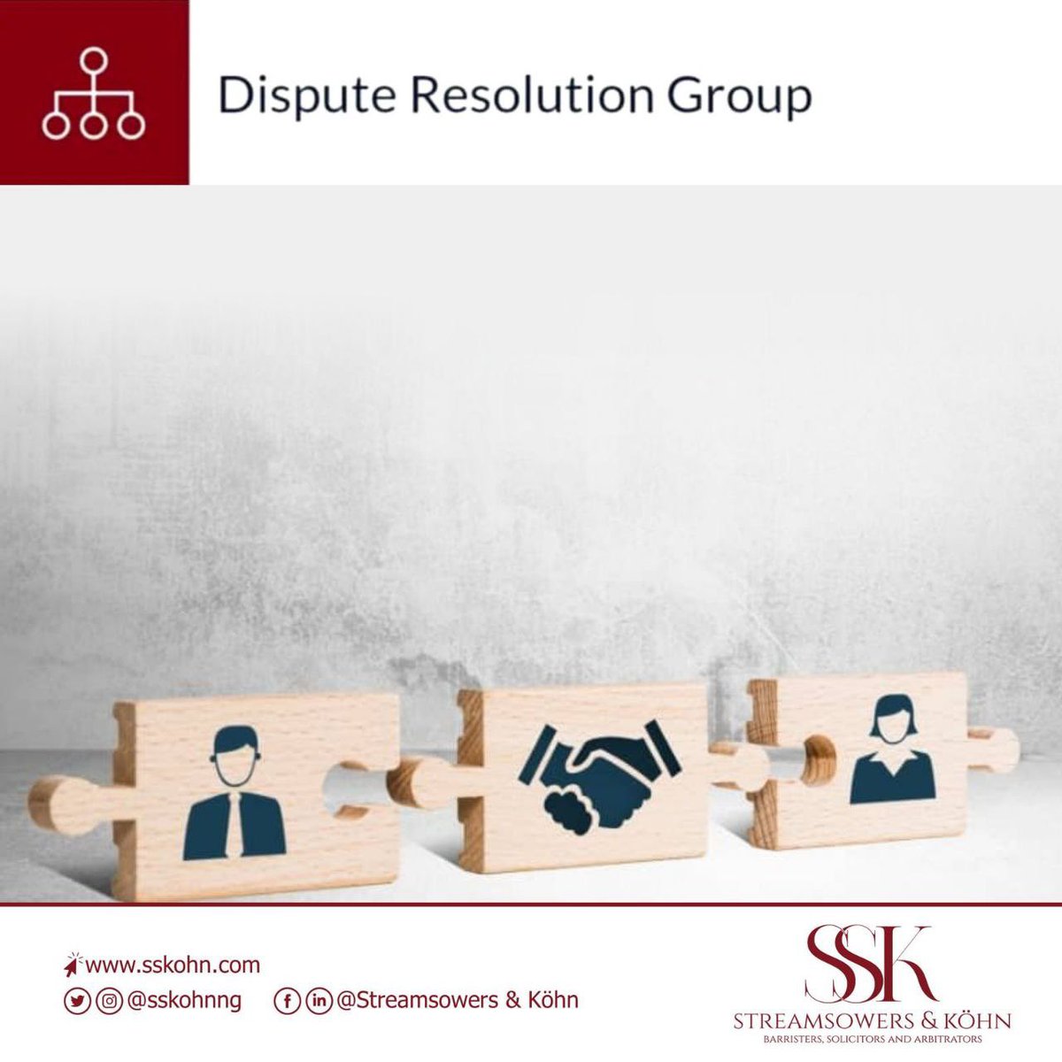 SSKohnNG's tweet photo. #PracticeAreas

Our Dispute Resolution Group comprises of lawyers who are adept at litigation and alternative dispute resolution (ADR). This Group is overseen by a Senior Advocate of Nigeria (SAN), the Nigerian equivalent of Queen’s Counsel and comprises some of the most https://t.co/kCEIA1CBFA